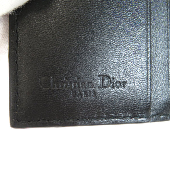 Christian Dior Logo Charm Bifold Wallet Leather - Picture 7 of 8